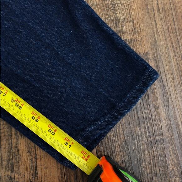 Lee VTG 80s Relaxed Tapered Ankle Pleated Jean Deadstock Size 10 Dark Blue - Picture 13 of 15